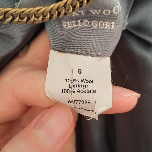 J. Crew Black Wool Peacoat by Nello Gori 6 - Picture 5 of 7